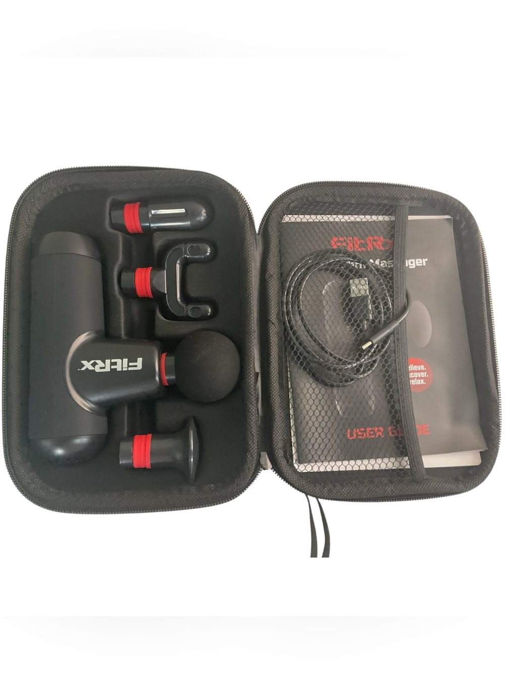 FitRx Max-Mini Massager Rechargeable 4 Attachments, 4 Speed (GO1065175)
